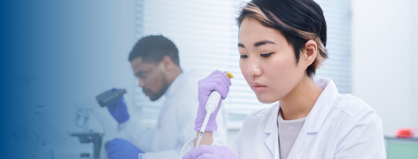 Biomedical student doing experiments in Chemical lab
