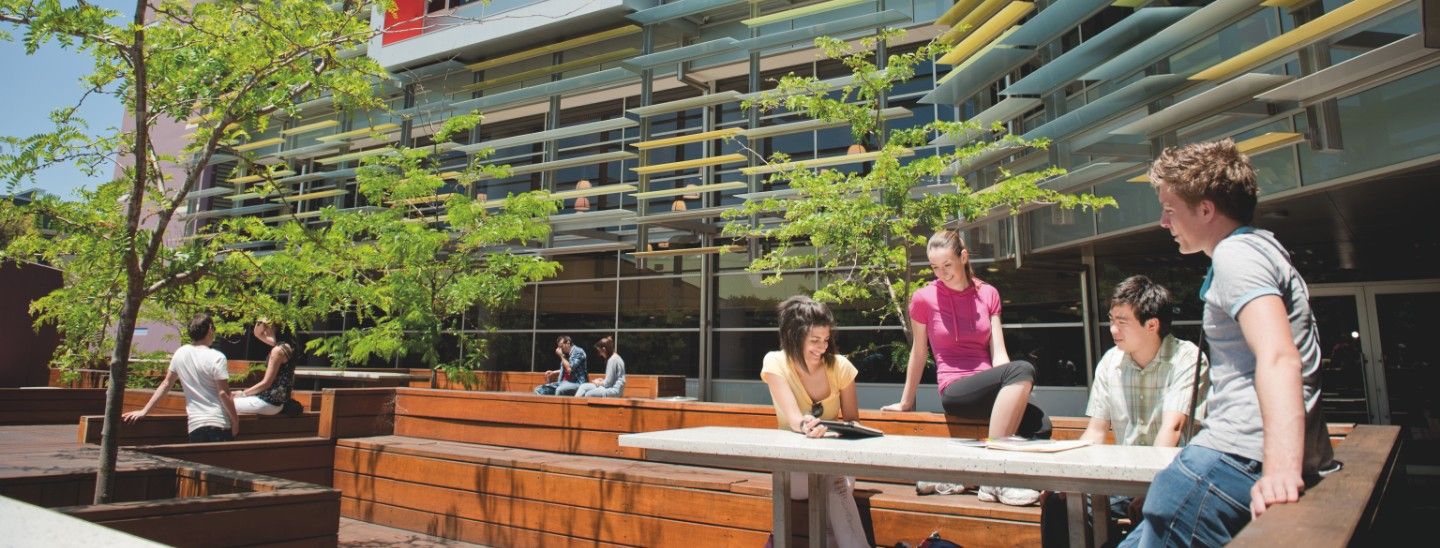 Group talking outside