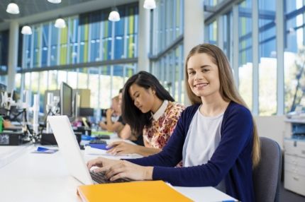 Female on laptop