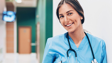 Nurse smiling