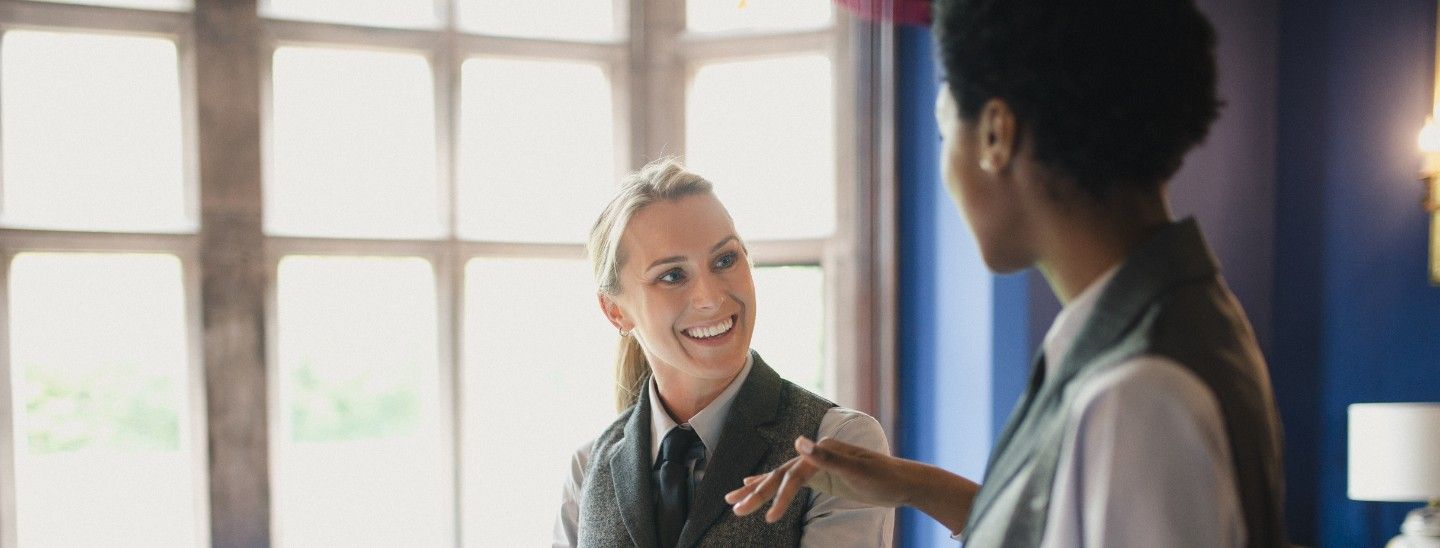 Off campus female attendants working in hotel